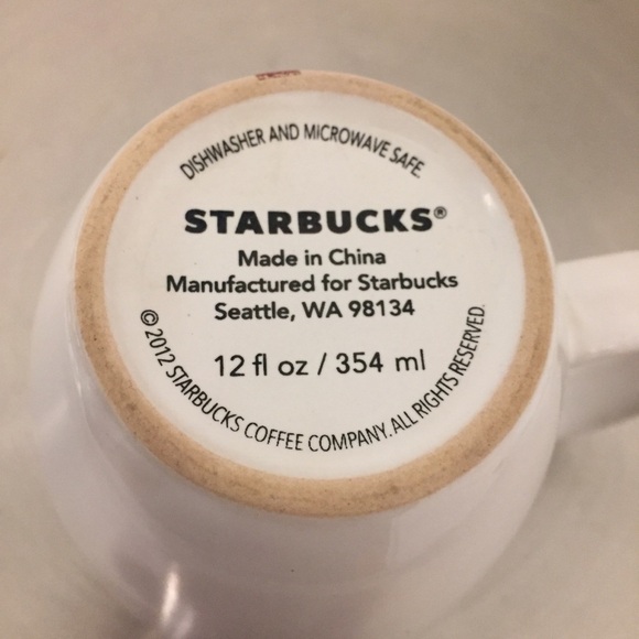 Starbucks 2012 Christmas Mug tree red white coffee tea kitchen - Picture 3 of 6